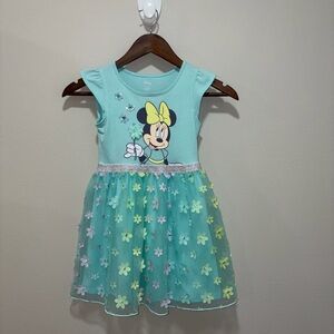 Disney Mint Green Minnie Floral Tulle Dress